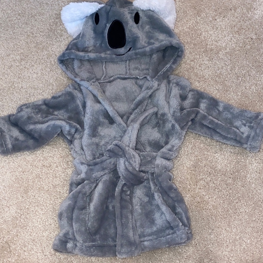 Cozy Gray Koala infant Robe